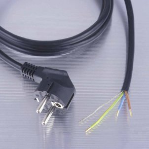 Skärmad kabel, stickpropp 3m svart