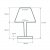 Skärmad bordslampa av bokträ med lampskärm i NATURLIG bomullsfärg | 31 cm hög