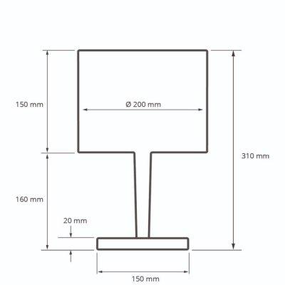 Skärmad Bordslampa trä natur cylinder | 31 cm