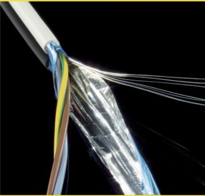 Skärmad kabel | Stickpropp | 4 m vit