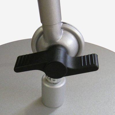 Skärmad Skrivbordslampa | med bordsfot | silver | armlängd 110 cm